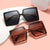 Damen oversized quadratische Sonnenbrille mit elegantem Metallgestell und polarisierenden Gläsern Karnz
