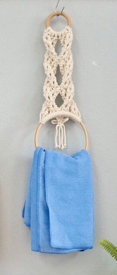 Dekorativer Makramee-Handtuchhalter Karnz