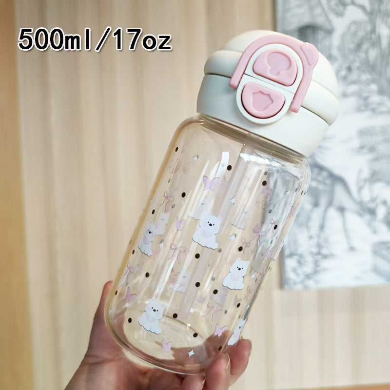 Damen kreative Trinkflasche mit integrierter Silikon-Trageschlaufe Karnz