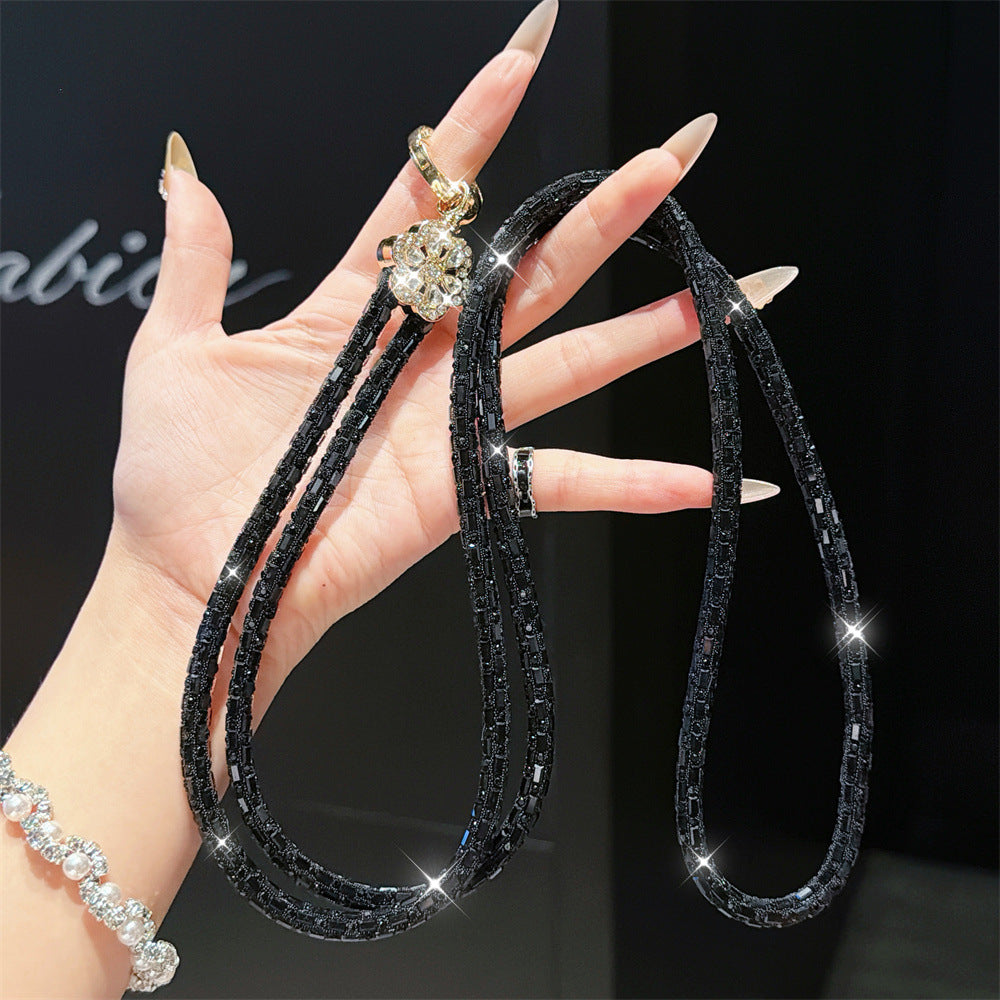 Funkelnde Kristall Charm Brillenband Karnz