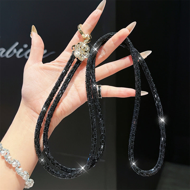 Funkelnde Kristall Charm Brillenband Karnz