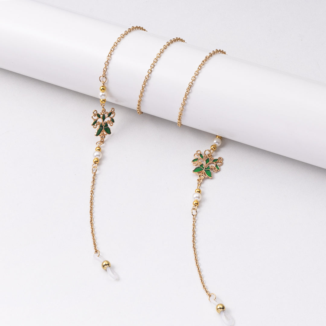 Blumen Design Brillen Kette Karnz