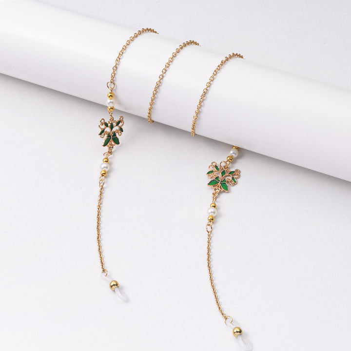 Blumen Design Brillen Kette Karnz