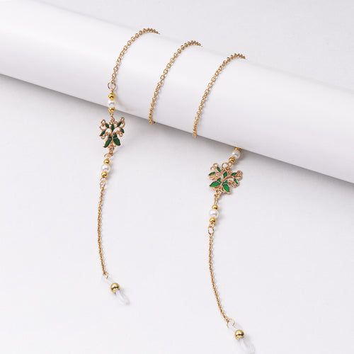 Blumen Design Brillen Kette Karnz