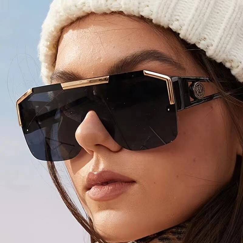 Übergroße geometrische Sonnenbrille Karnz