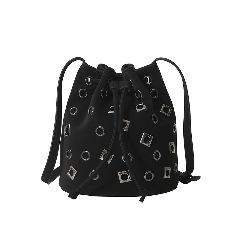 Stylische Zugband-Eimer-Tasche