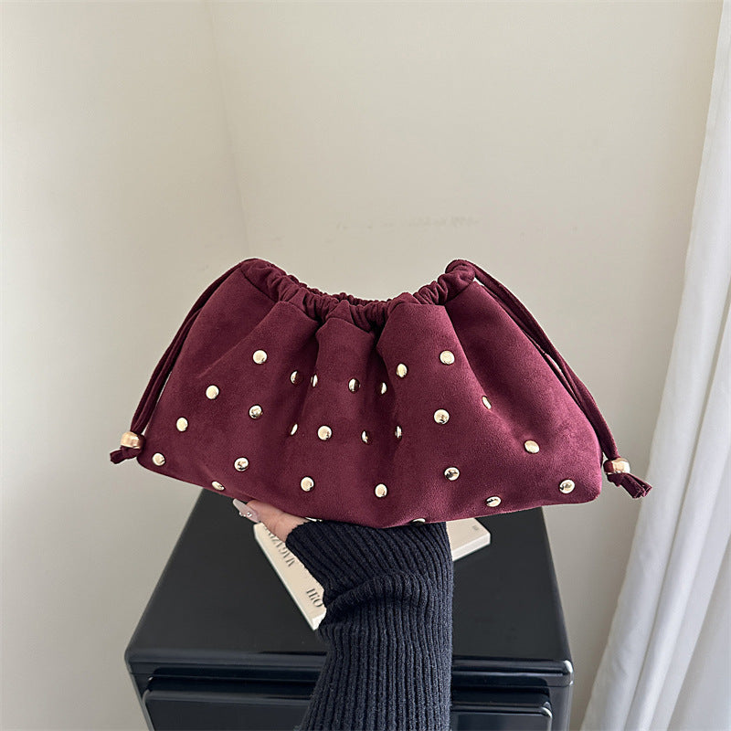 WoChic Nieten Drawstring Clutch Tasche Karnz