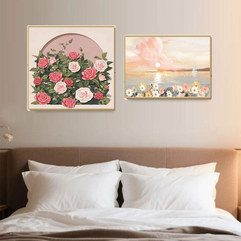 Elegante Blumenreiche Relief Wanddekoration