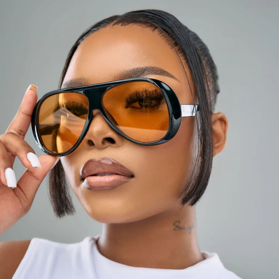 Damen modische Pilotensonnenbrille Karnz