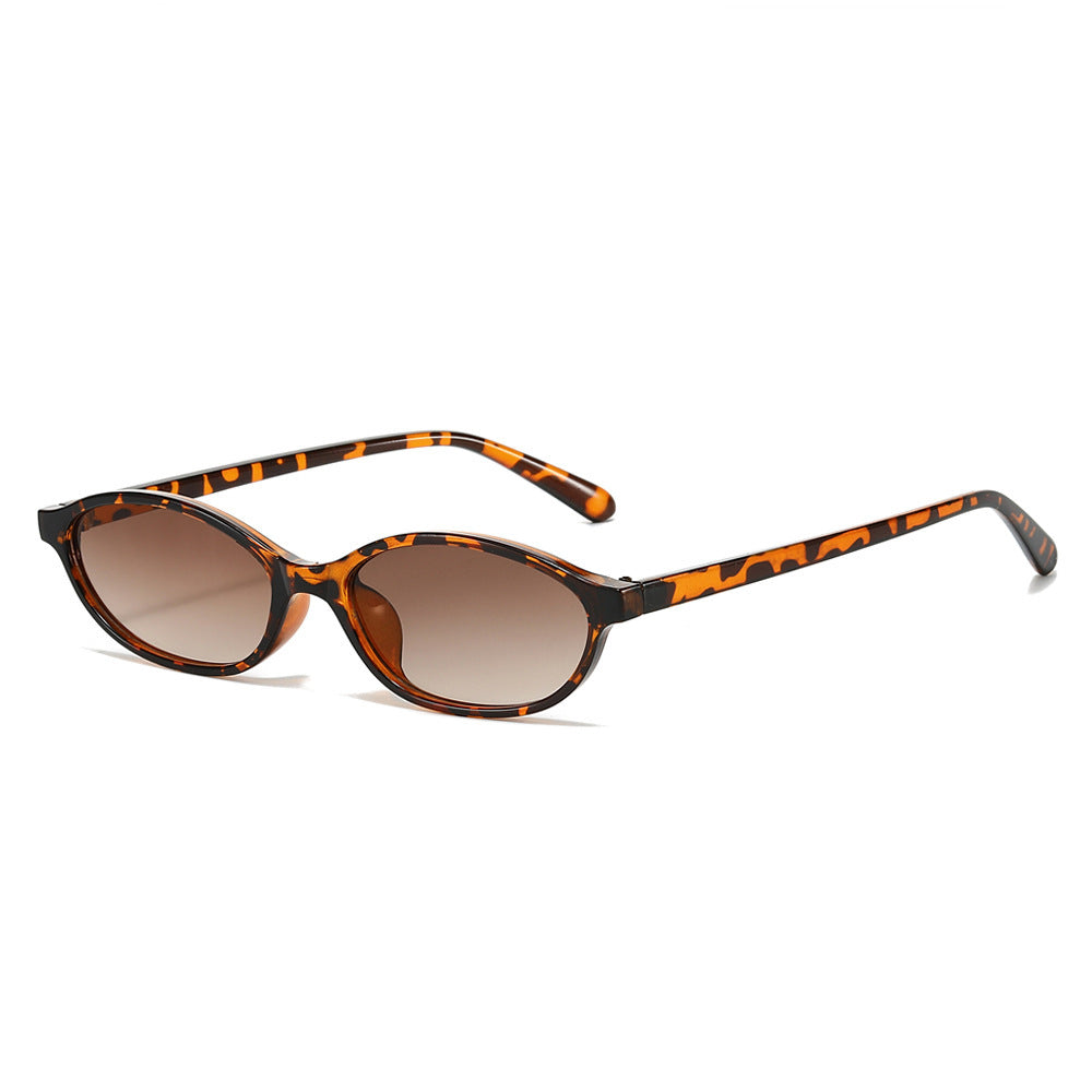 Retro-inspirierte schlanke ovale Sonnenbrille Karnz