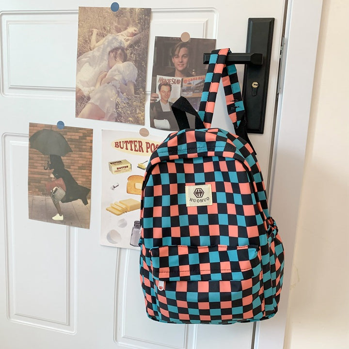 Stylischer karierter Rucksack
