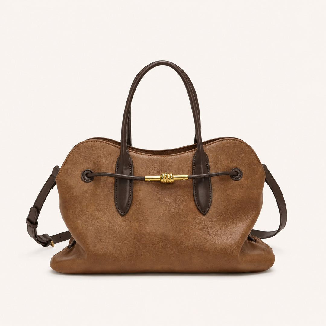 Akzentuierte Leder-Handtasche