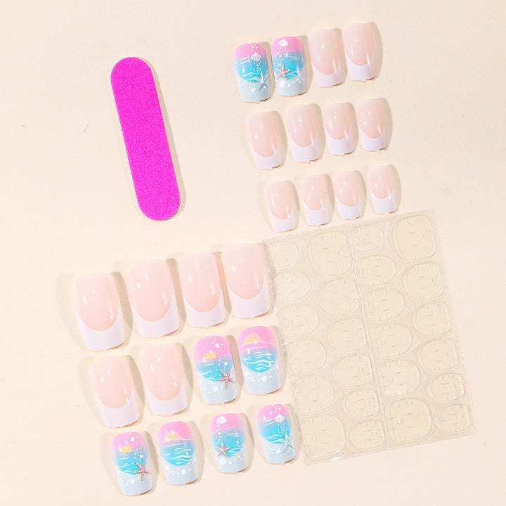 Ozean-inspiriertes 3D-Nagelkunst-Set Karnz