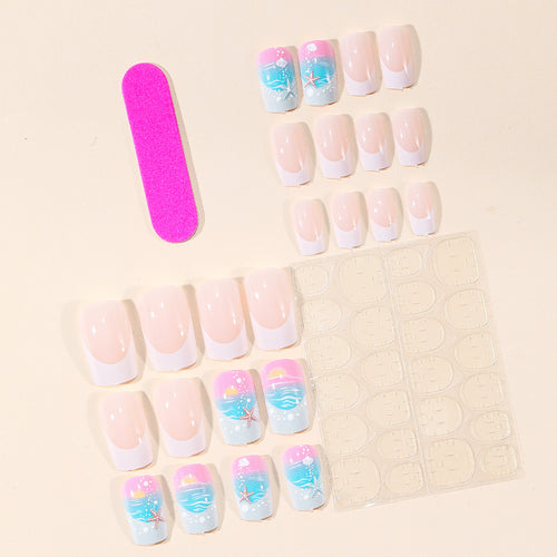 Ozean-inspiriertes 3D-Nagelkunst-Set Karnz