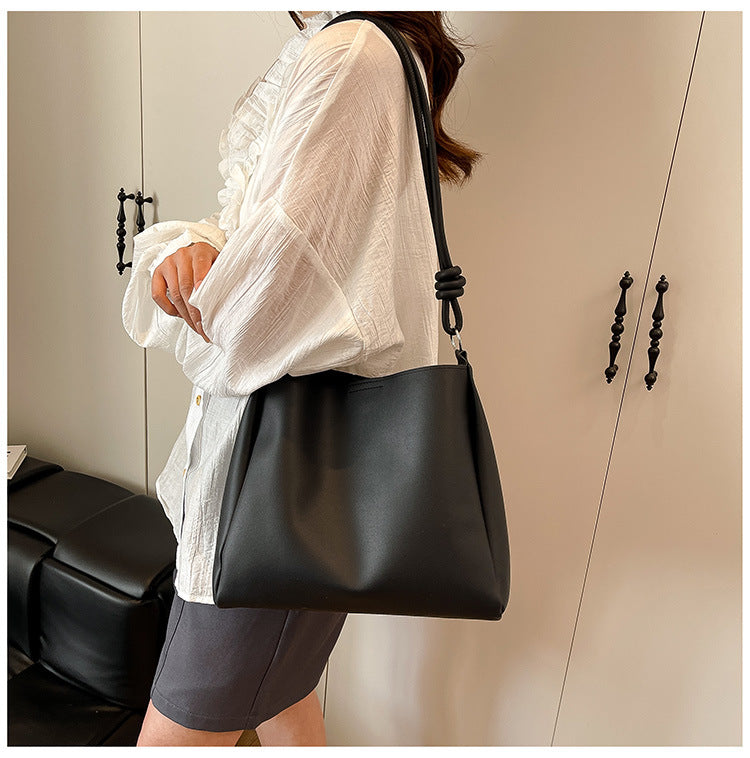 Minimalistische F faux Leder Hobo Tasche Karnz