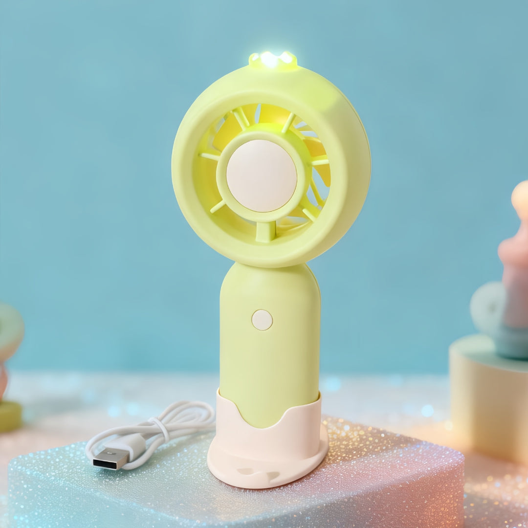 Damen Tragbarer Handventilator mit integrierter LED-Beleuchtung Karnz