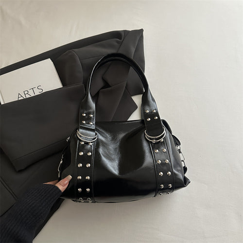 Nieten Strukturierte Handtasche