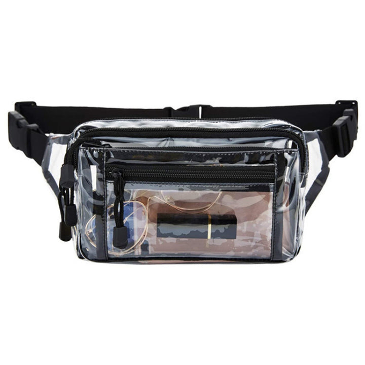 Durchsichtige Gürteltasche mit Mehreren Reißverschlussfächern Karnz