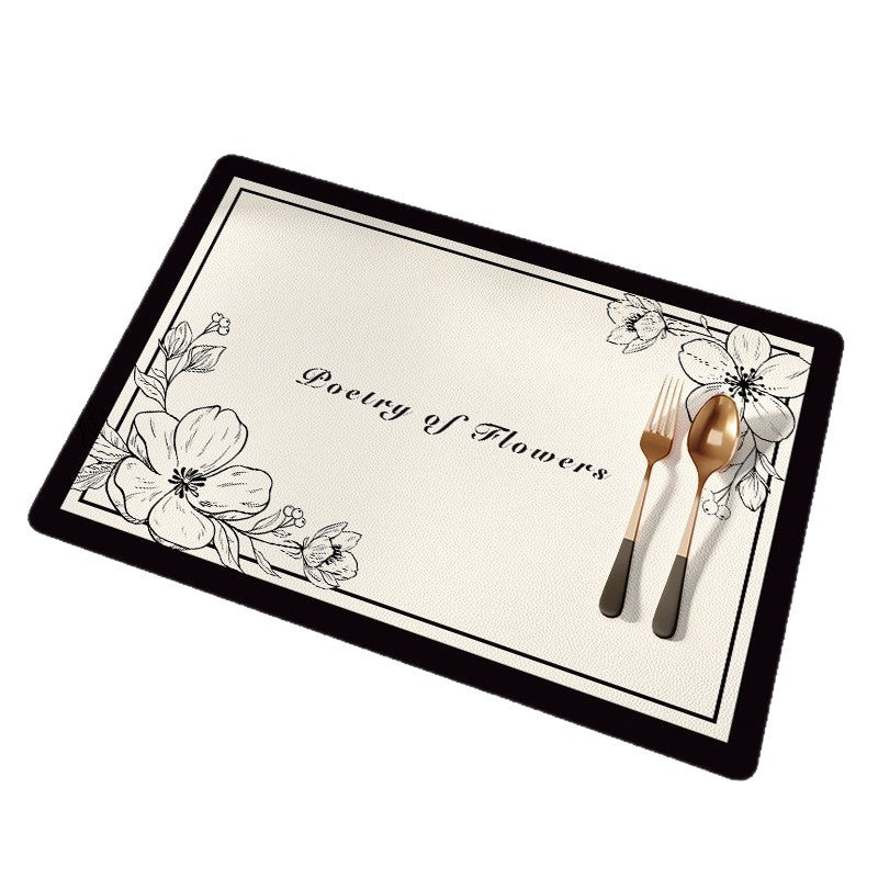 Elegante Blumenmuster Tischsets Karnz