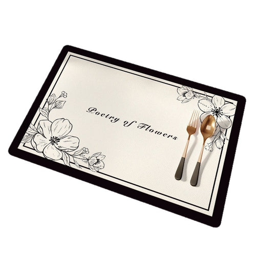 Elegante Blumenmuster Tischsets Karnz