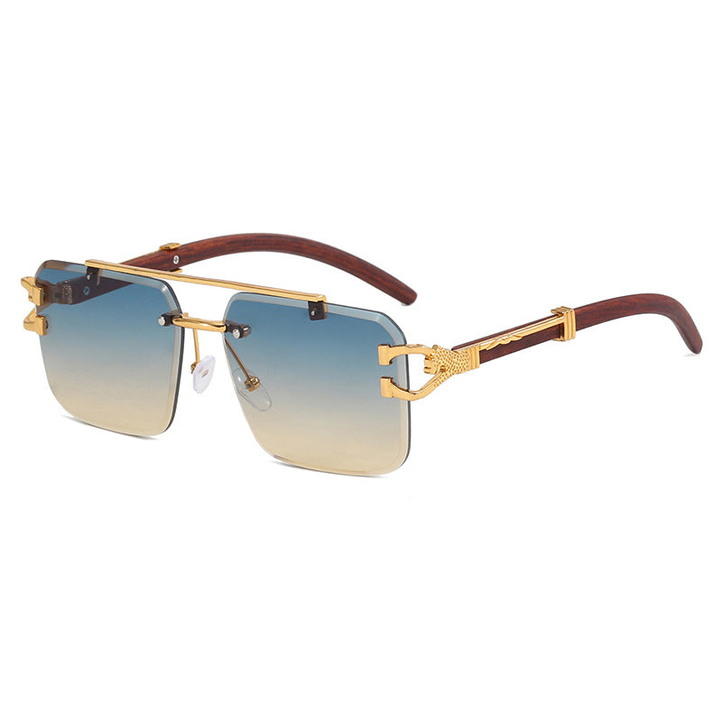 Damen modische Brille mit innovativem Rahmen und luxuriösem Holzdetail Karnz