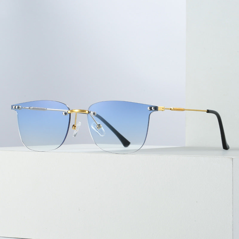 Damen stilvolle Geometric-Sonnenbrille mit modernen Glaselementen Karnz