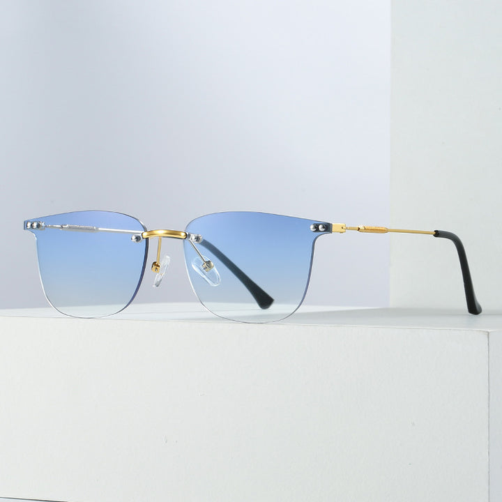 Damen stilvolle Geometric-Sonnenbrille mit modernen Glaselementen Karnz