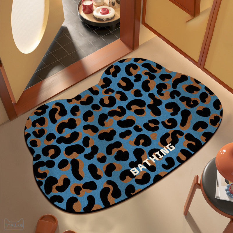 Dekorativer Leopardenmuster-Badevorleger