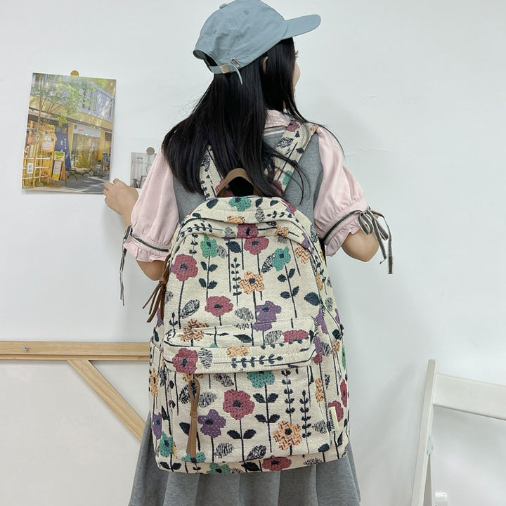 Blumenmuster Rucksack Karnz