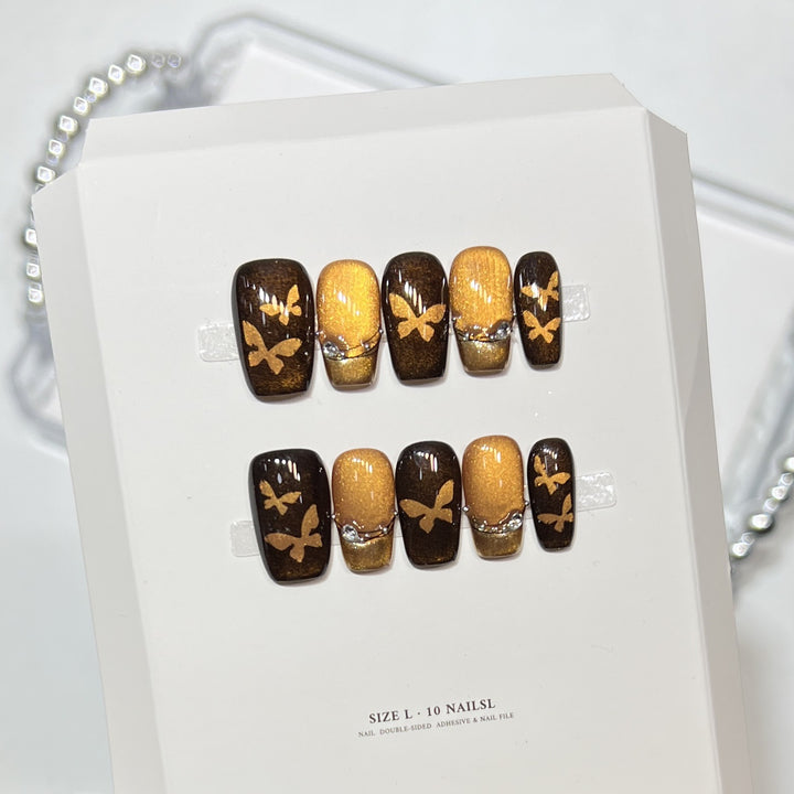 Schmetterlings-inspiriertes Nagelkunst-Set