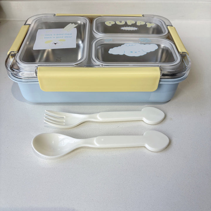 Mehrfach-Compartment Lunchbox mit Besteck
