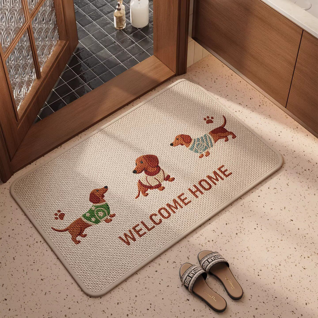 Willkommensmatte mit süßem Hundedesign