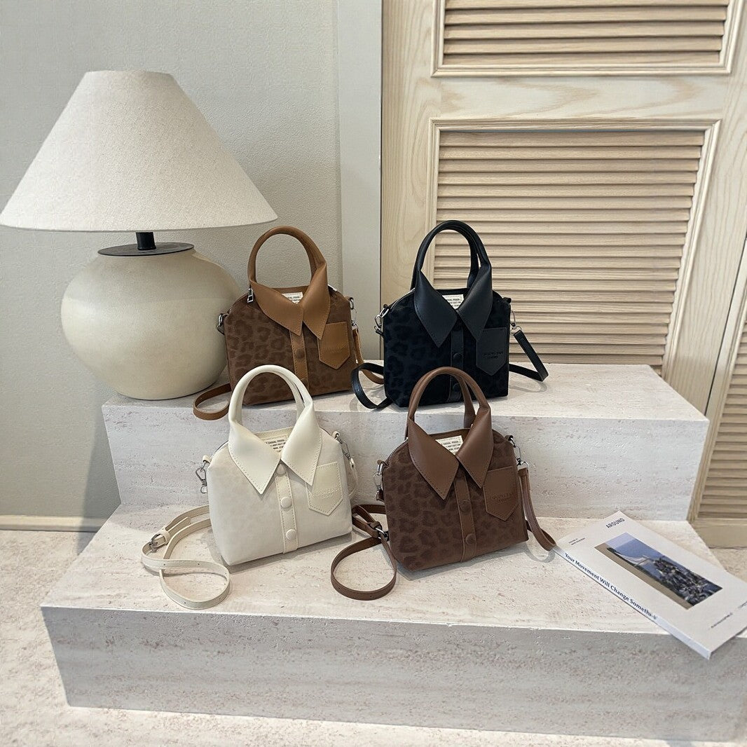 Stylische Tierdruck Top-Griff Handtasche