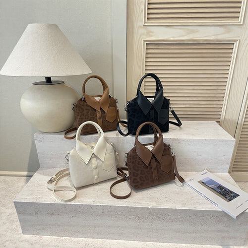 Stylische Tierdruck Top-Griff Handtasche