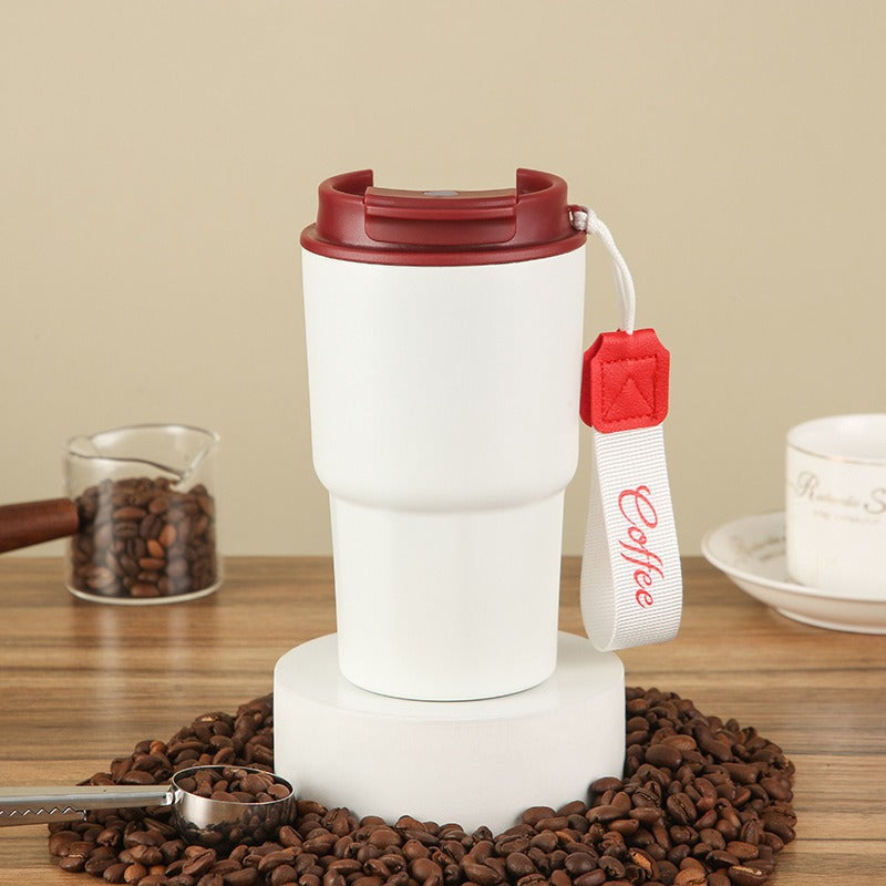 Damen hochwertiger Kaffeebecher mit Silikonverschluss Karnz