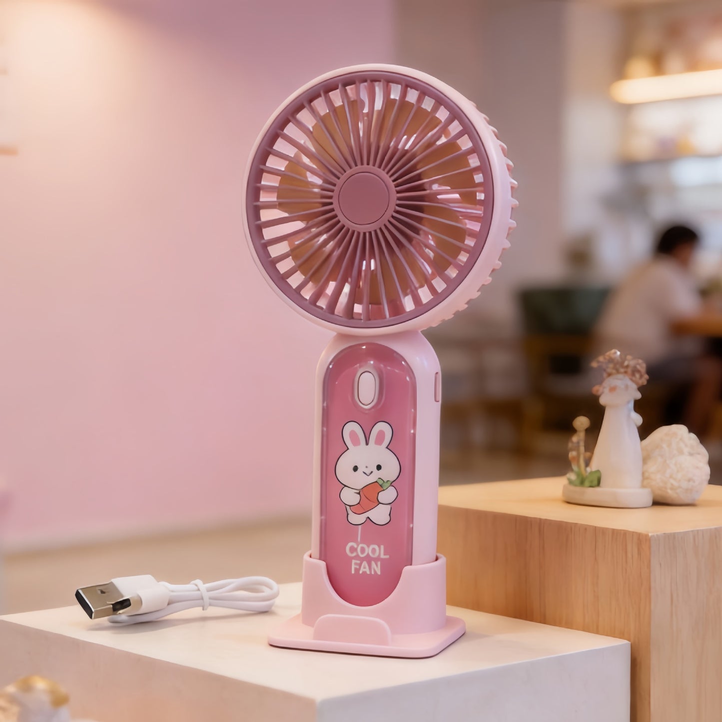 Damen Tragbarer Handventilator mit lustigem Löwenmotiv Karnz