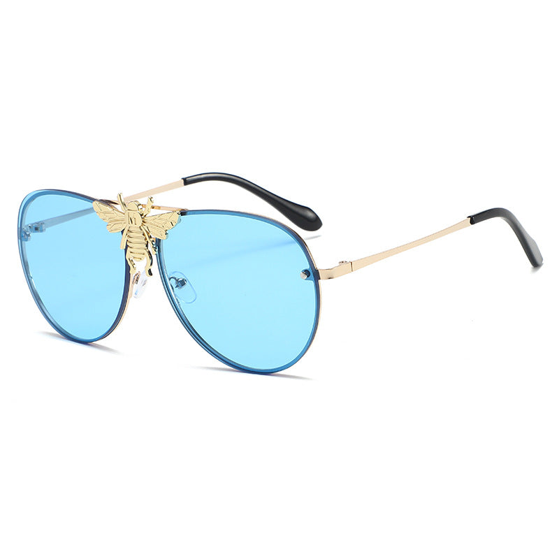 Bold Butterfly-Motiv Aviator-Sonnenbrille