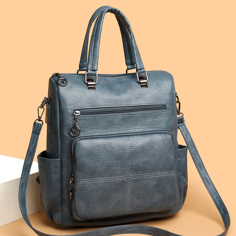 Stilvoller Multi-Funktions-Leder-Rucksack Karnz