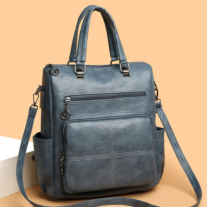 Stilvoller Multi-Funktions-Leder-Rucksack Karnz