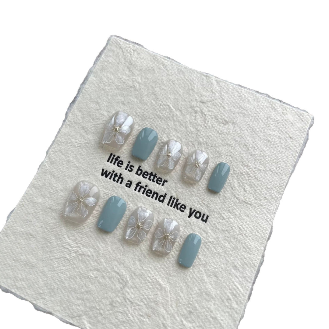 Floral Press-On Nagelset