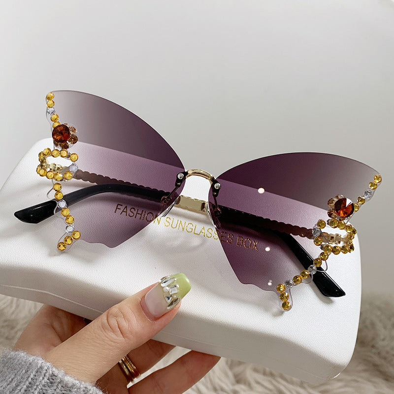 Damen extravagant designte Sonnenbrille Karnz