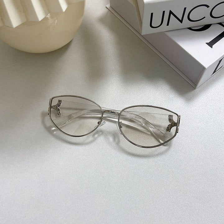 Modische Cat-Eye Sonnenbrille mit Goldenem Rahmen Karnz