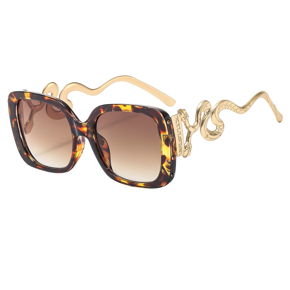 Damen extravagante Designer-Sonnenbrille mit luxuriösem Schlangenrahmen Karnz