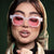 Damen modische Sonnenbrille mit gewelltem Rahmen Karnz