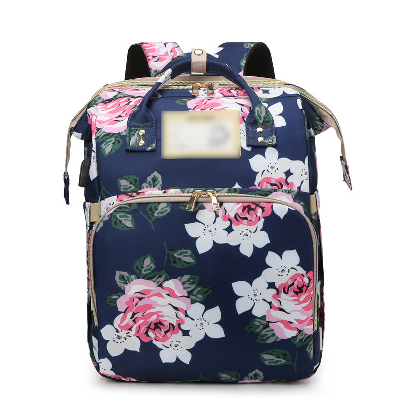 Blumenmuster Multi-Funktions-Rucksack Karnz