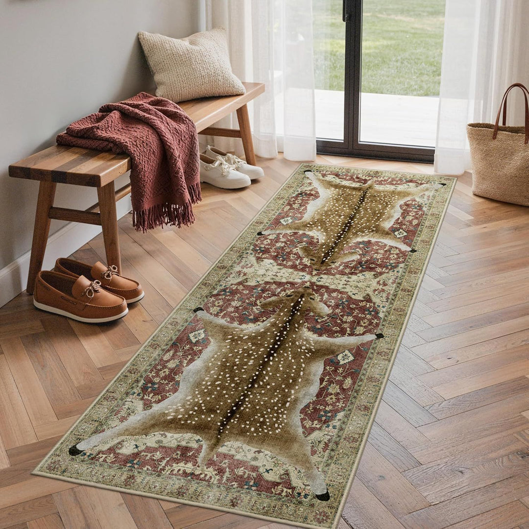 Stylischer Leopardenmuster-Läufer Teppich