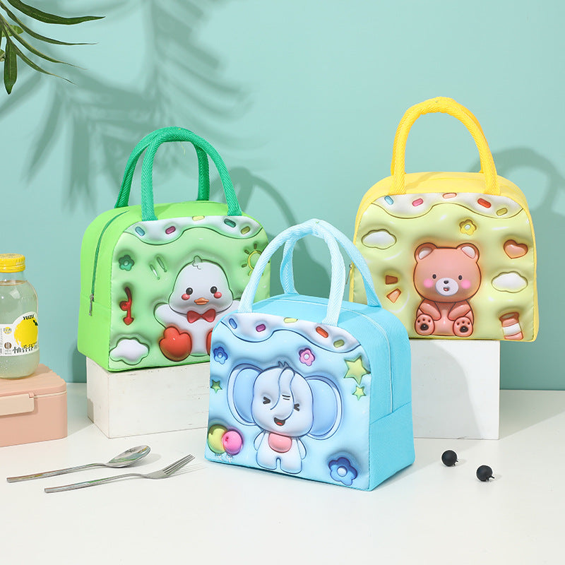 Niedliche katzenmotivierte isolierte Lunchbox