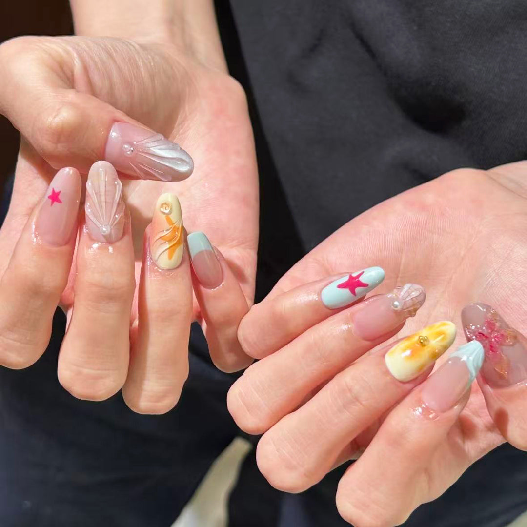 Künstlerisches Press-On-Nagelset 1790745361