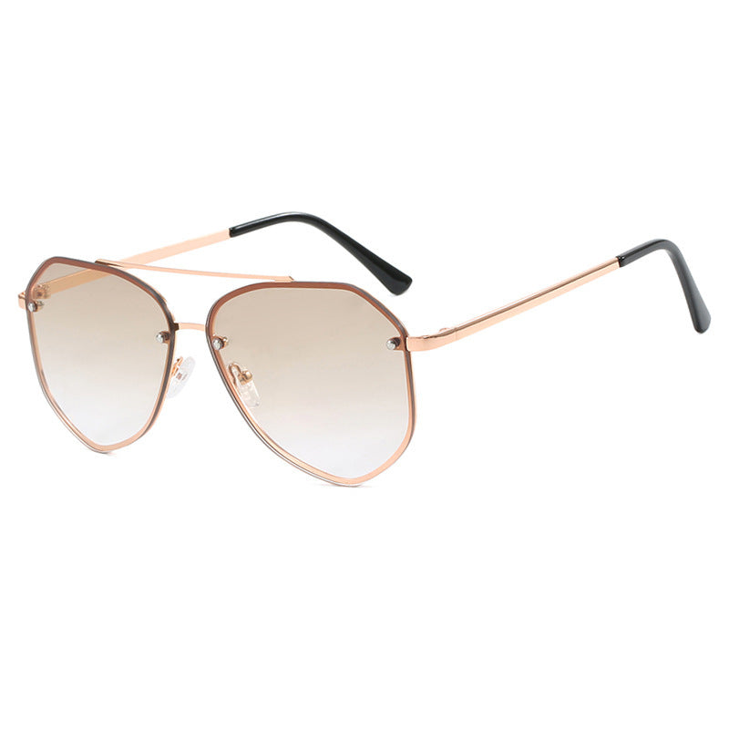 Damen geometrische Sonnenbrille mit filigranem Gestell Karnz