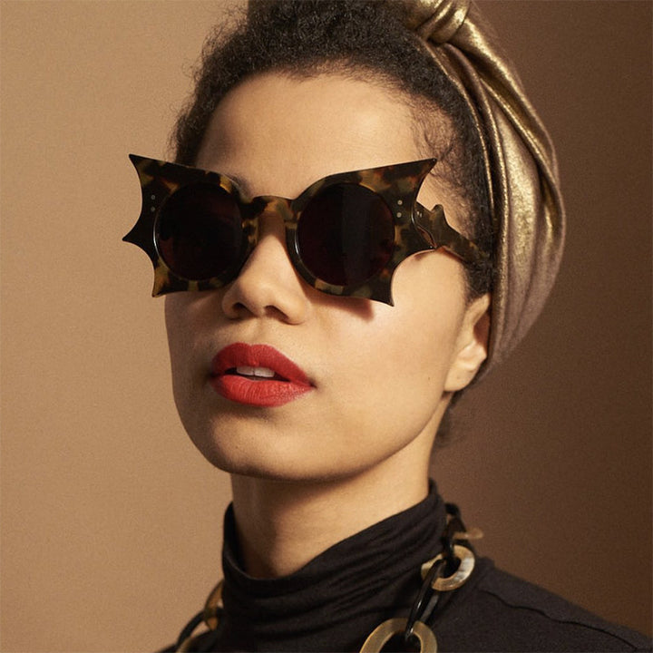 Damen extravagante Cat-Eye Sonnenbrille mit auffälligem Rahmen Karnz